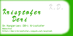 krisztofer deri business card