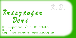 krisztofer deri business card